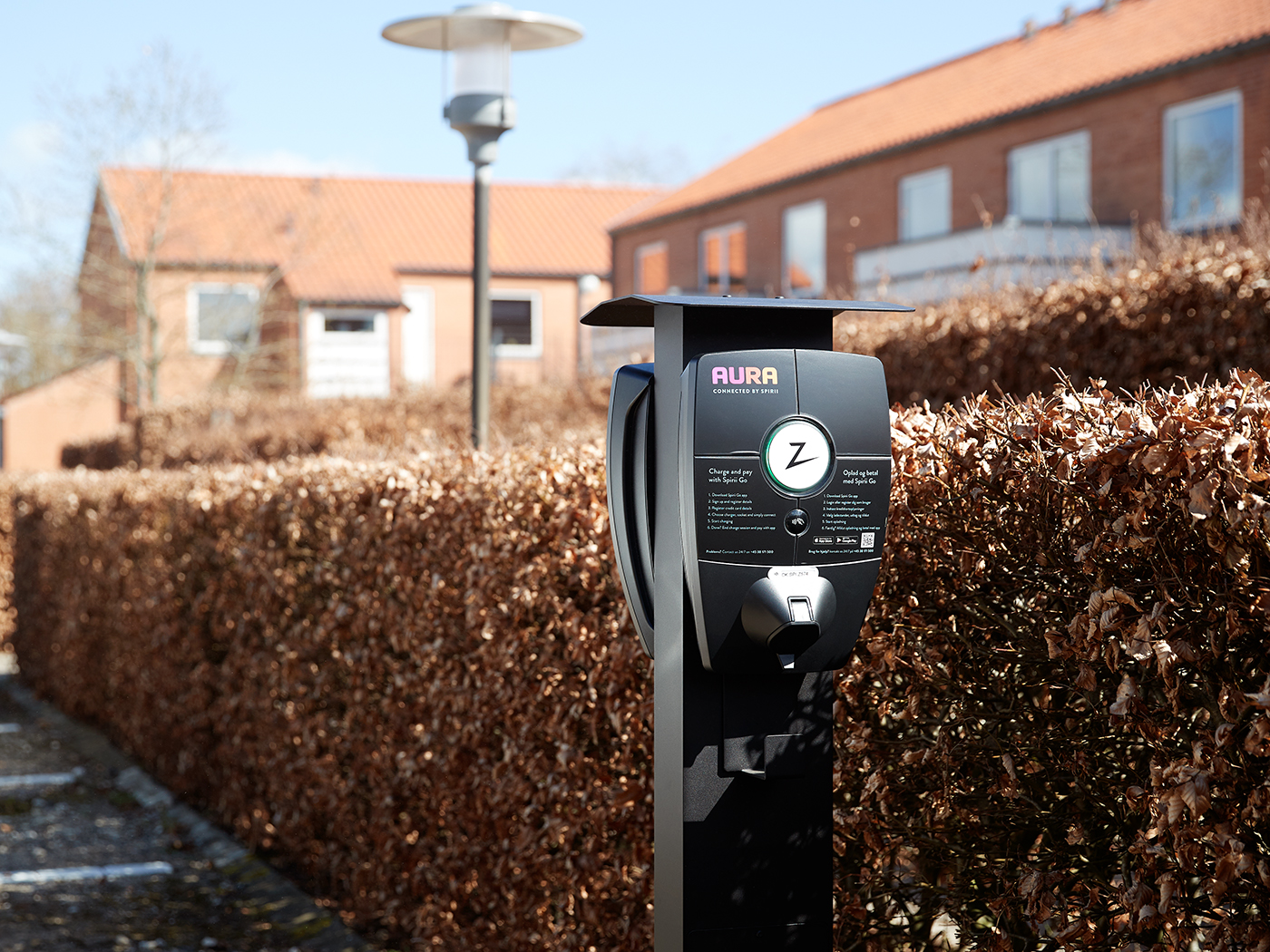 Ladestander Zaptec Pro installeret for boligforening på deres parkeringsplads