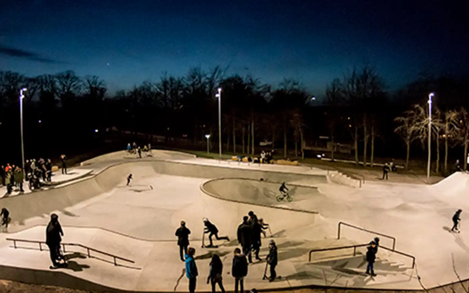 Galten Skatepark med udendørsbelysning
