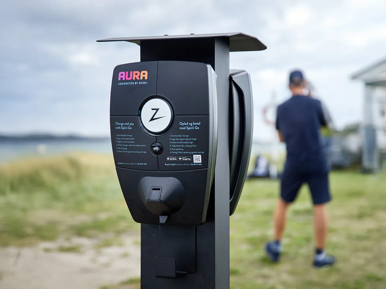 Ladestander Zaptec Pro tæt ved vandet